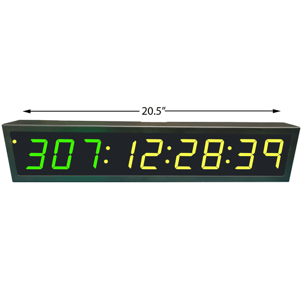 9 digit multi-colored clock