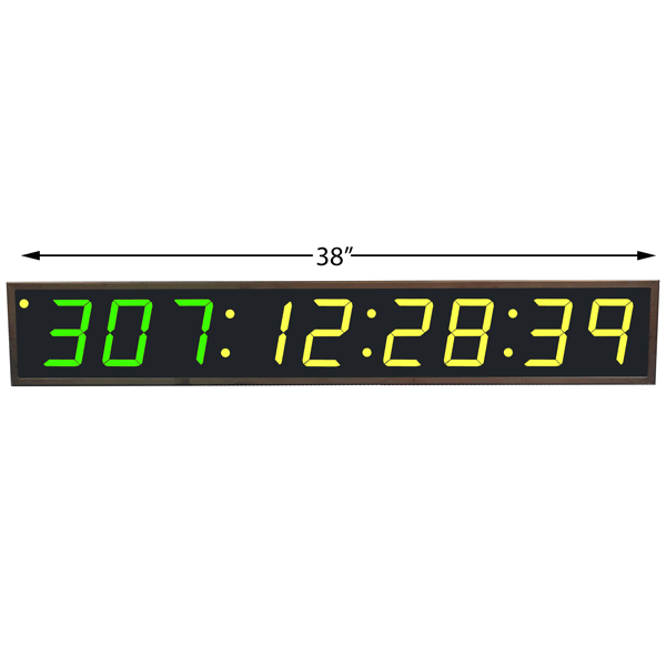 9 digit multi-colored clock