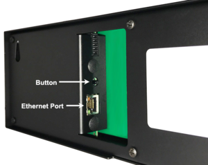 PoE NTP Clock Back - Ethernet Port and Reset