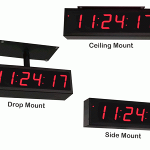Image for NTP PoE Double-Sided Clock Timer, RGB, 6 Digits, Small Display