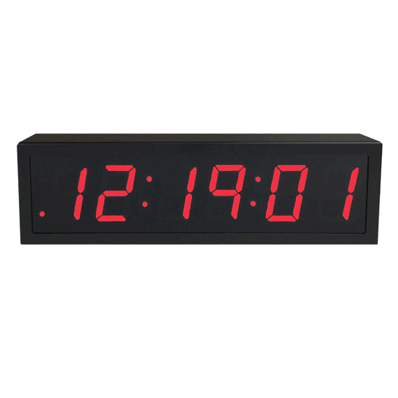 Image for NTP PoE Clock Timer, RGB, 6 Digits, Small Display