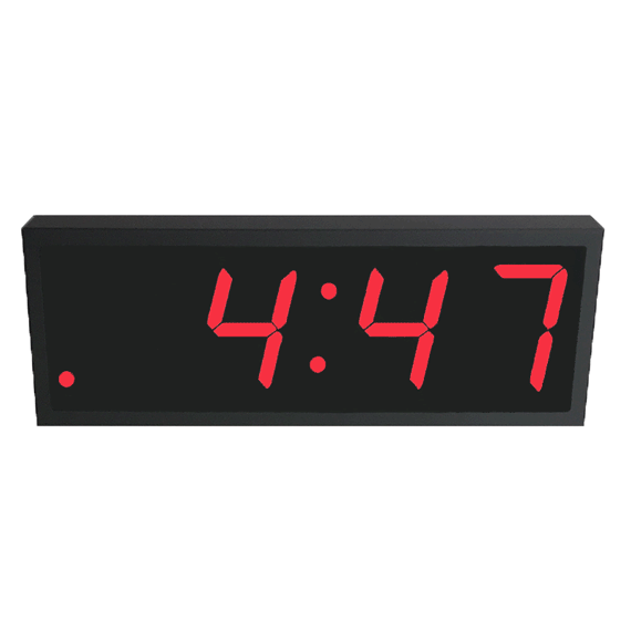 Image for NTP PoE Clock Timer, RGB, 4 Digits, Large Display