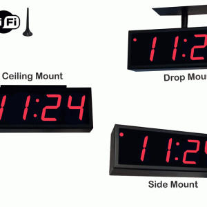 Image for NTP WiFi Double-Sided Clock Timer, RGB, 4 Digits, Large Display