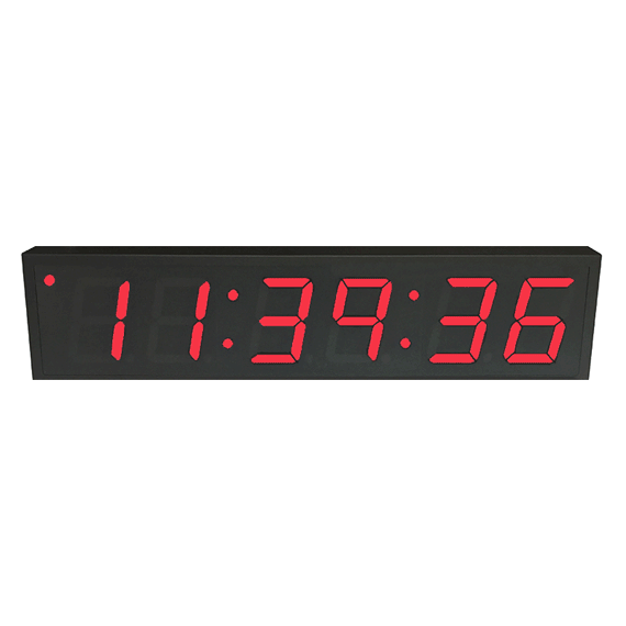 Image for NTP PoE Clock Timer, RGB, 6 Digits, Large Display
