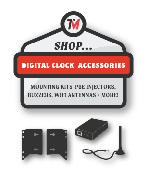 shop poe/wifi network clock accessories - made in usa
