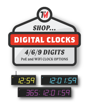 shop poe/wifi network clocks - made in usa